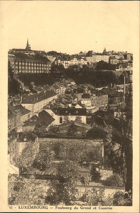 LUXEMBOURG  Luxemburg Faulbourg du Grund et Caserne