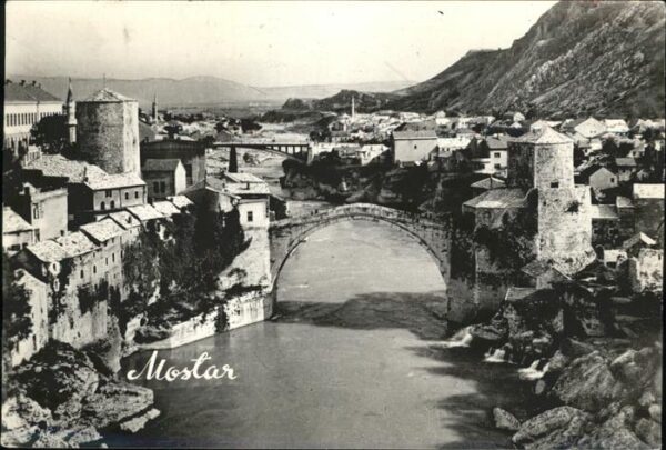 Mostar Moctap Alte Brücke über Neretva