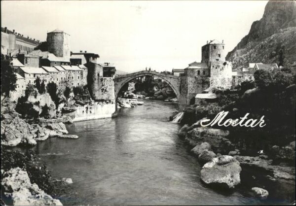 Mostar Moctap Alte Brücke über Neretva