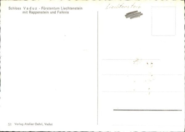 Liechtenstein  Schloss Vaduz mit Rappenstein und Falkn – Bild 2