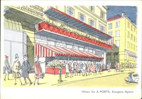 Kobenhavn Hilsen fra a Porta Kongens Nytorv Illus