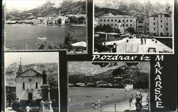 Makarska Dalmatien Panorama Pier Kirche Strand