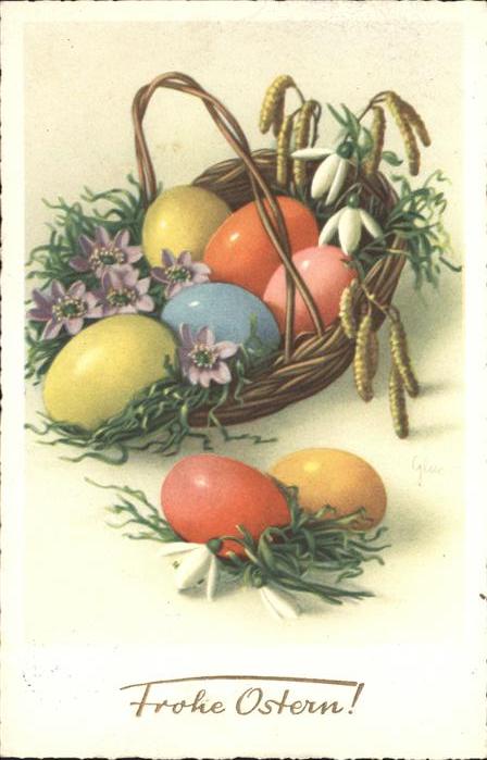 Ostern Easter Paques Ostereier Veilchen