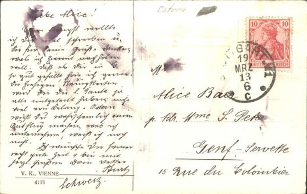 Kuenstlerkarte V.K. Vienne Nr. 4133 Ostern – Bild 2