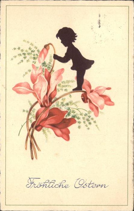 Ostern Easter Paques Blumen Kind