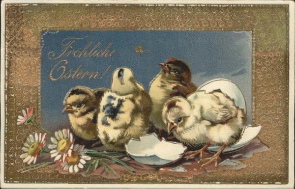 Ostern Easter Paques Küken Margeriten