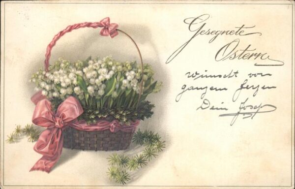 Verlag Meissner und Buch 2262 Ostern Blumenkorb