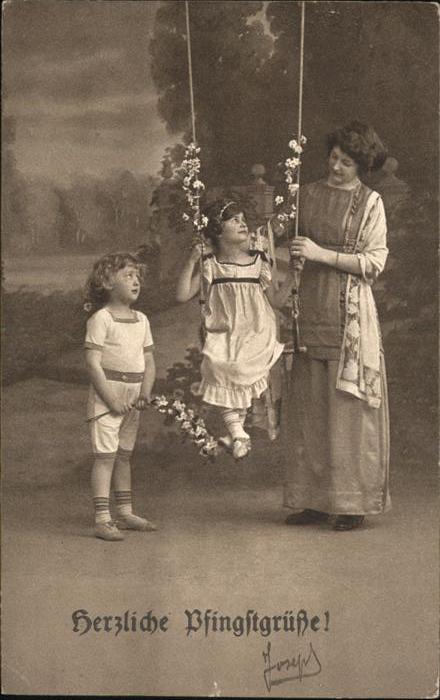 Pfingsten Pentecost Pentecote Kinder Schaukel Feldpost