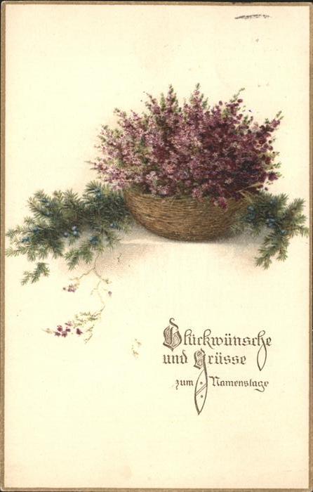 Namenstag Namenskarte Blumenkorb