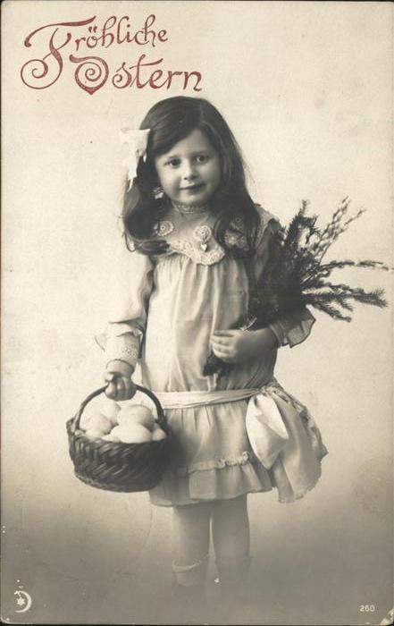 Ostern Easter Paques Ostereier Korb Kind