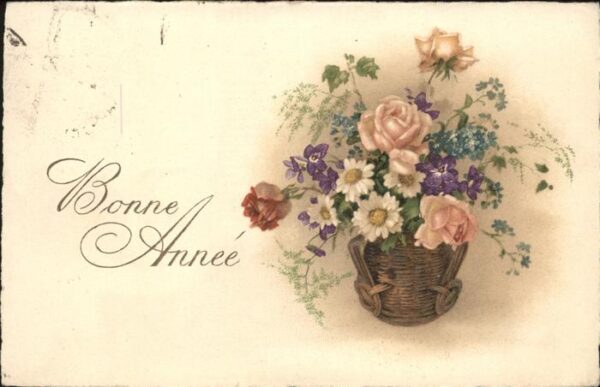 Rosen Blumenkorb Glückwunsch Frankreich