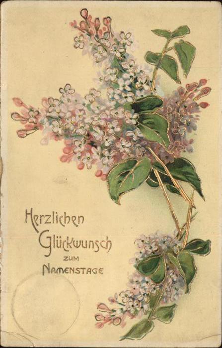 Namenstag Namenskarte Blumen Glückwunsch