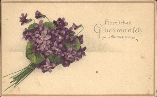 Namenstag Namenskarte Veilchen Glückwunsch