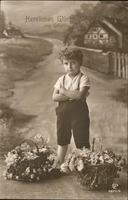 Geburtstag Blumenkörbe Kind Feldpost