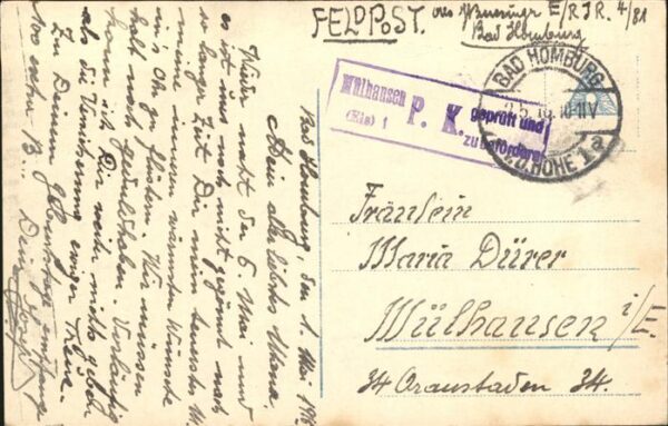 Geburtstag Blumenkörbe Kind Feldpost – Bild 2