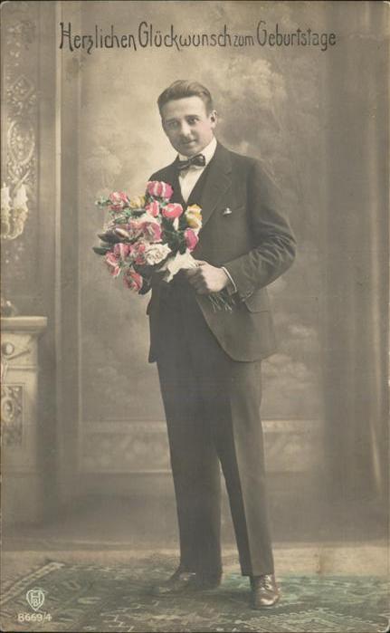 Geburtstag Rosen Mann