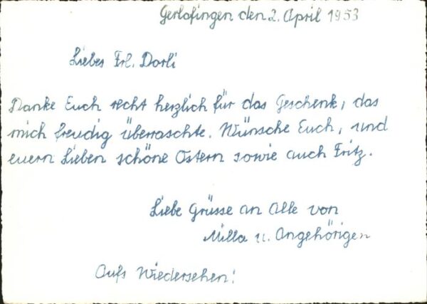 Geige Kind Vogel Künstlerkarte C. Stähle – Bild 2