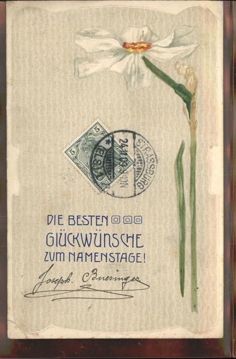 Namenstag Namenskarte Blume