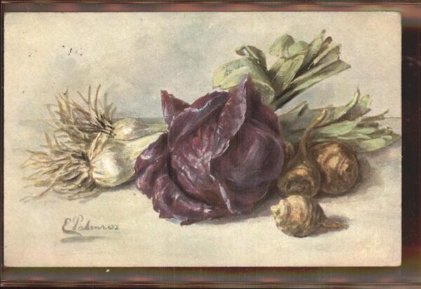 Verlag Tucks Oilette Nr. 482 B Rotkohl Rüben