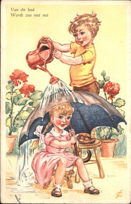 Baby Nursery Bebe Gießkanne Regenschirm Blumen