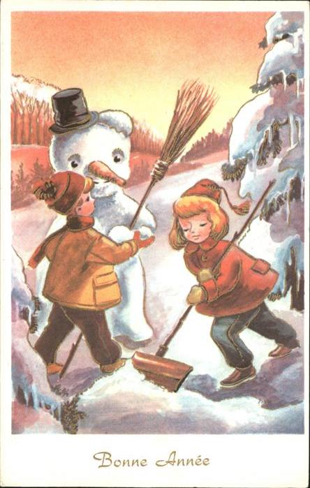 Schneemann Neujahr Kinder