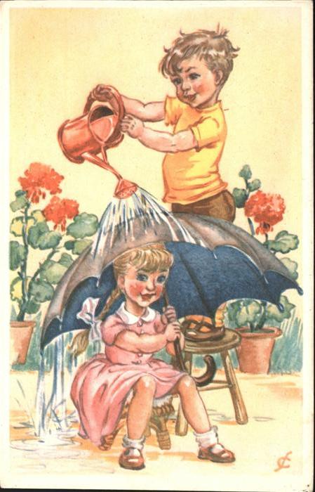Baby Nursery Bebe Regenschirm Gießkanne Blumen