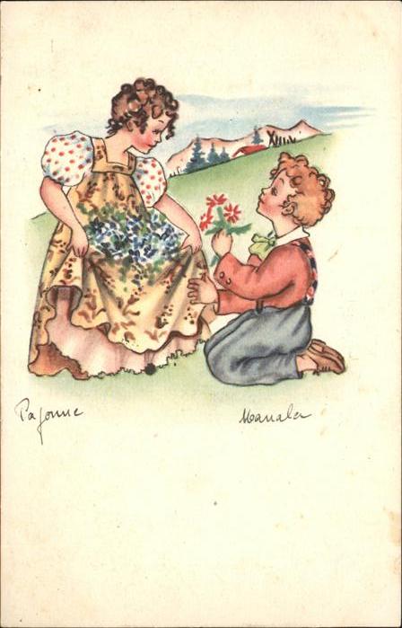 Verlag Photochromie Nr. 258 Kinder Blumen