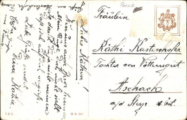 Kuenstlerkarte Fritz Hagen Nr. 900 Erinnerung – Bild 2