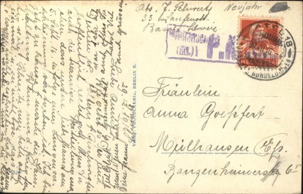 Datumskarte Neujahr Kind Hufeisen – Bild 2