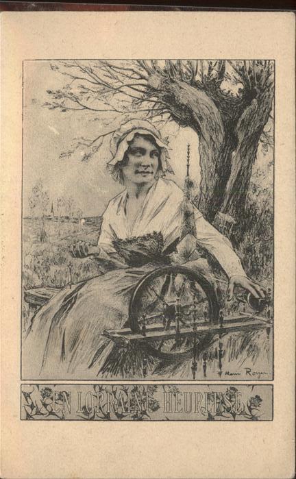 Spinnen Handwerk Spinnrad Werbung En Lorraine Heureuse J