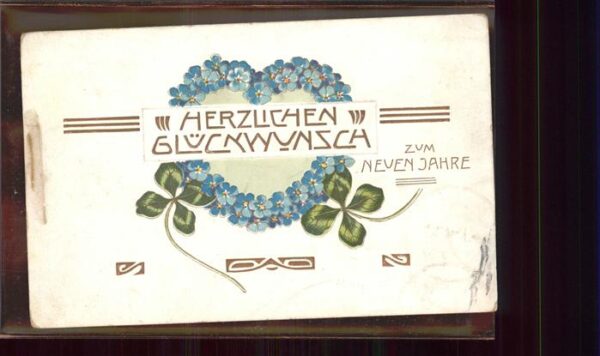 Neujahr Kleeblätter Blumen