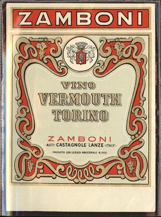 Wein Zamboni Vermouth Torino