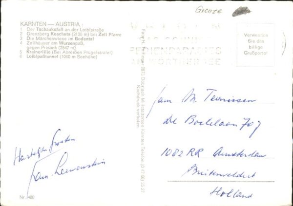 Zoll Grenze Douane Karawankengrenze Kärnten-Austria – Bild 2