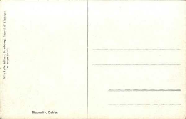 Kuenstlerkarte Les Voges Nr. 27 Riquewihr Dolder – Bild 2