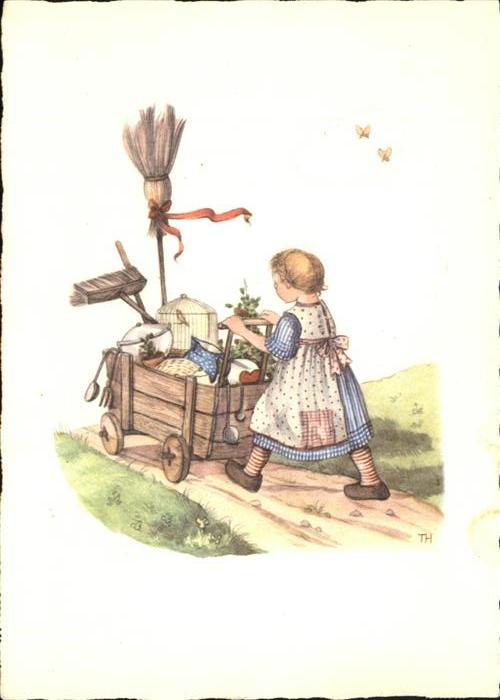 Baby Nursery Bebe Umzug Holzwagen Besen Vogelkäfig Kochlö