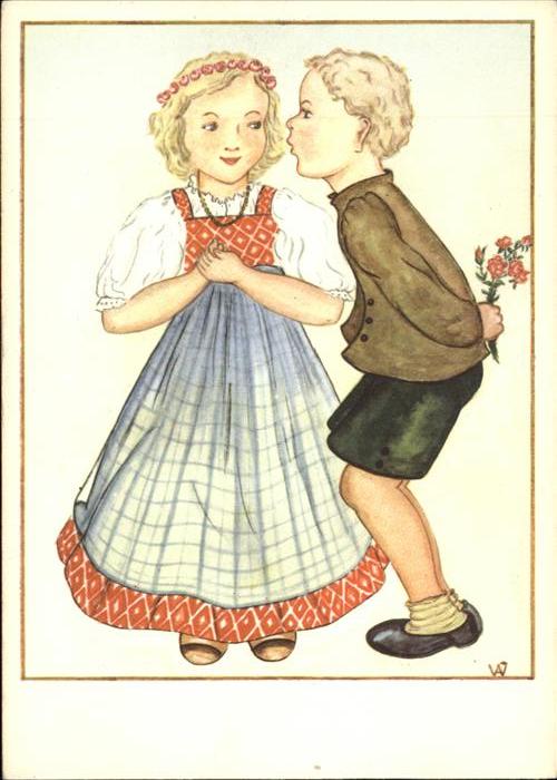 Kuenstlerkarte Annemarie Walther Nr. 5050 Das Geheimni