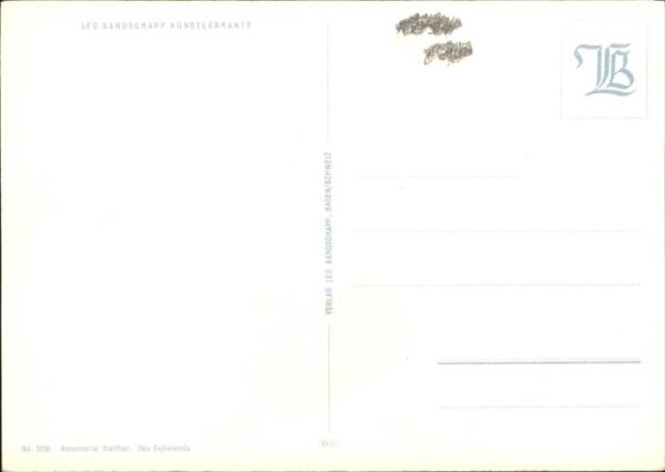 Kuenstlerkarte Annemarie Walther Nr. 5050 Das Geheimni – Bild 2