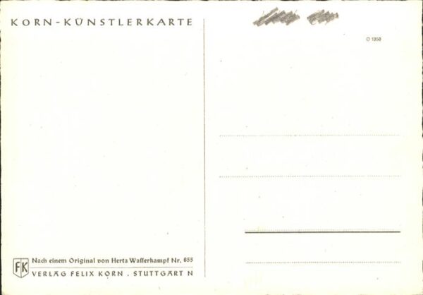 Wasserkampf Herta Nr. 855 Handwäsche Kind Blumen Vogel – Bild 2