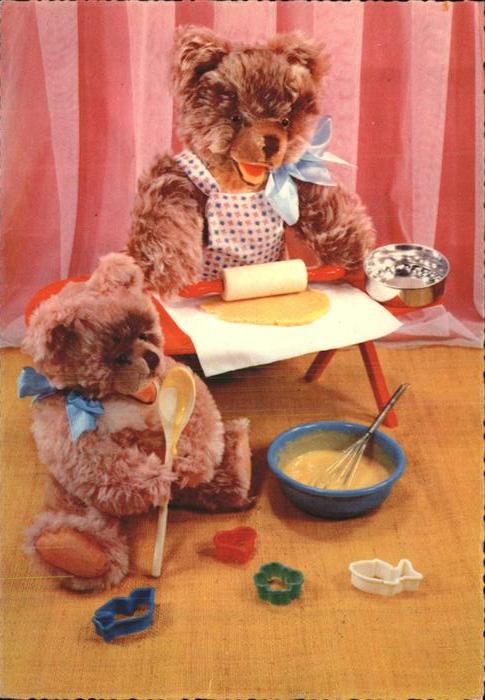 Teddy Teddybaer Teddy-bear backen Nudelholz Plätzchenförmchen
