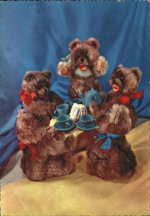 Teddy Teddybaer Teddy-bear Kaffeekränzchen Kuchen
