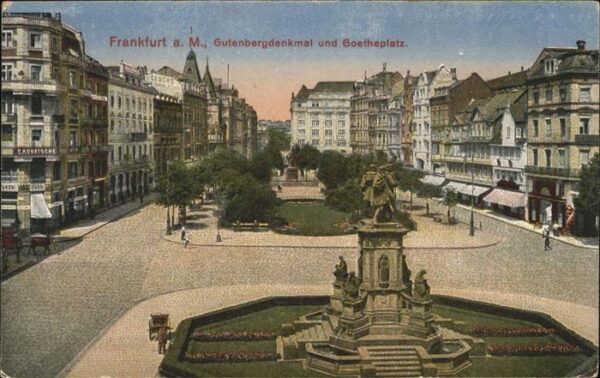 Goethe Johann Wolfgang von Goetheplatz Gutenbergdenkmal Frankfurt