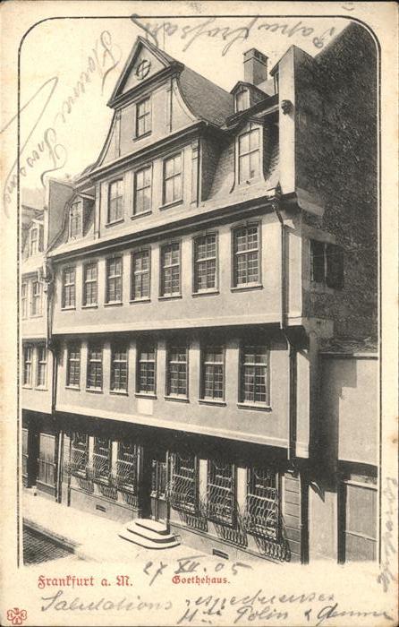 Goethe Johann Wolfgang von Haus Frankfurt am Main