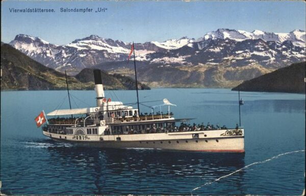 Dampfer Seitenrad Uri Vierwaldstättersee