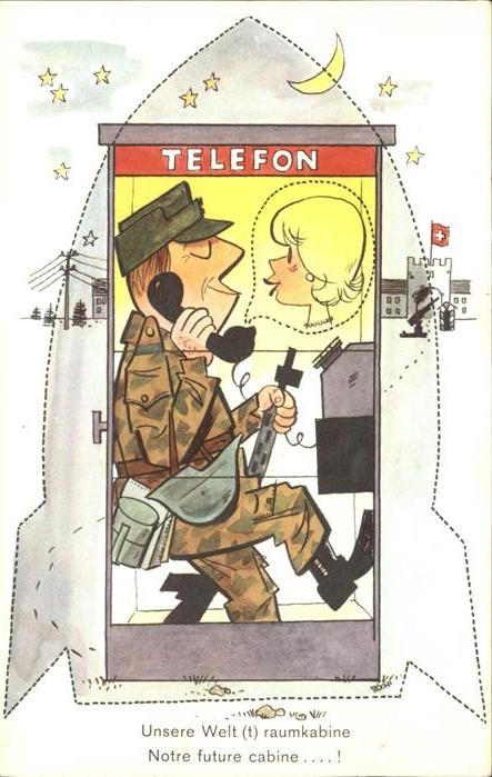 Telefon Zelle Soldat Militaria Humor Bülach Kas