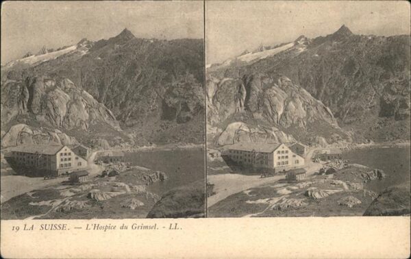 Stereoscopkarte Suisse Hospice du Grimsel