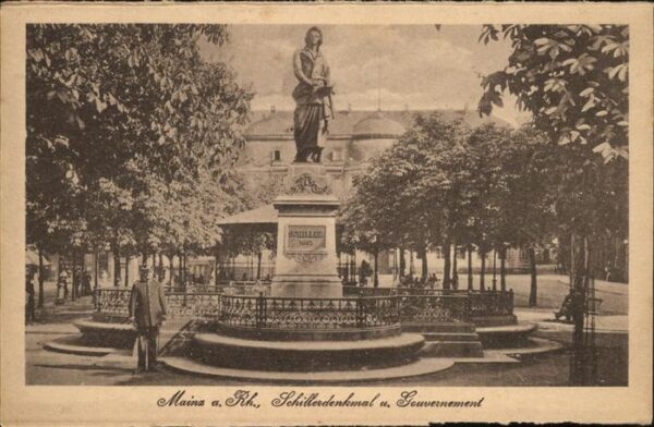 Schiller Friedrich Denkmal Gouvernement Mainz am Rhein