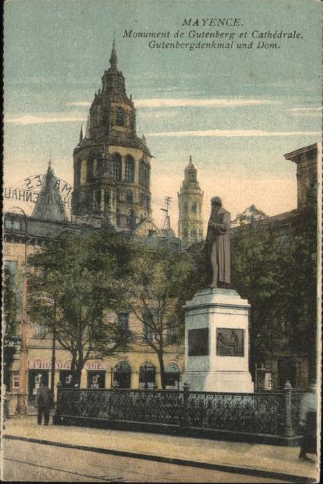 Gutenberg Johannes Buchdruck Denkmal Dom Mayence