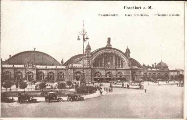 Strassenbahn Hauptbahnhof Oldtimers Frankfurt am Mai
