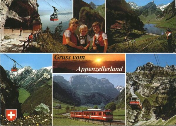 Seilbahn Alphornbläser Zahnradbahn Appenzellerla