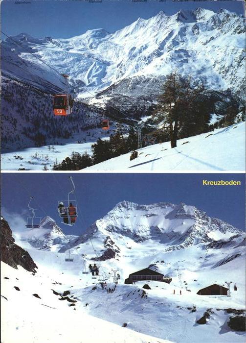 Seilbahn Sessellift Kreuzboden Saas-Grund Wallis